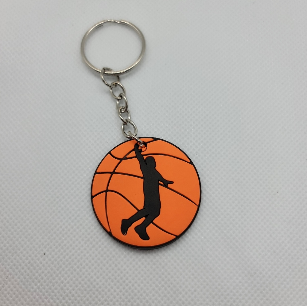 Basketball logo keychain